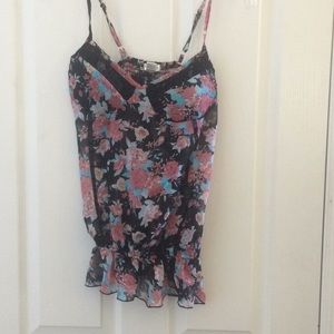 FINAL MARKDOWN Sheer junior bozzolo cami style top medium
